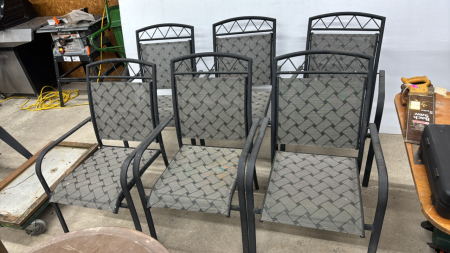 (6) Metal Patio Chairs