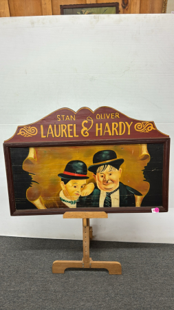 Laurel & Hardy Wooden Picture