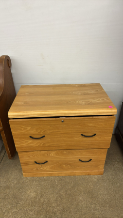 2 Drawer Filing Cabinet with Key
