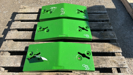 3 John Deere Slab Weights