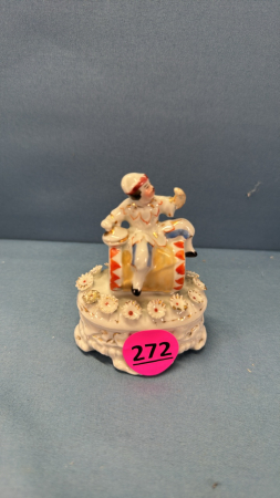 German Porcelain Figurine/Trinket Box