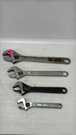 (4) Adjustable Wrenches