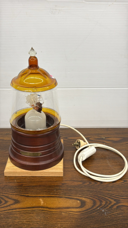 Electric Nautical Lamp with Wood Base