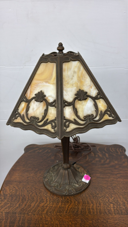 Slag Glass Table Lamp