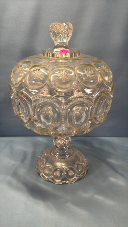 Pedestal Punch Bowl Moon & Star Pattern