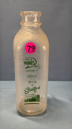 Wakes Dairy Square Silk Screened Quart
