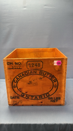 Varnished Canadian Wooden Butter Box