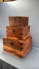 3 Matching Wooden Treasure Boxes - 2