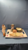 18in Long China Platter with Assorted Lot