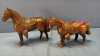 (5) Metal Saddle Horses - 2