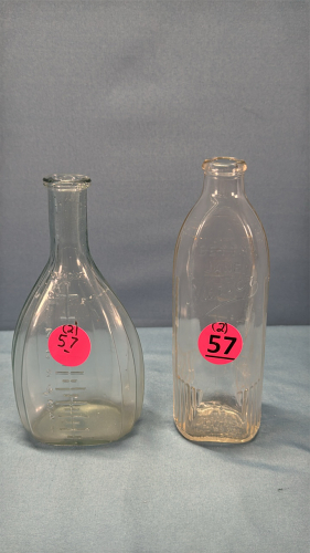 (2) Glass Bottles