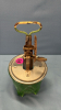 2 Cup Green Depression Glass Mixing Bowl & Mixer - 2
