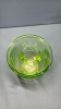 2 Cup Green Depression Glass Mixing Bowl & Mixer - 4