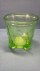 2 Cup Green Depression Glass Mixing Bowl & Mixer - 5