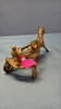 Brass Horse & Sulky & Metal Horse Ash Tray - 6