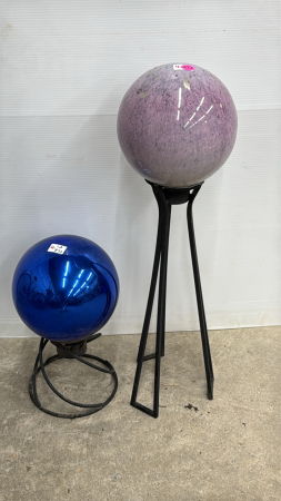 (2) Garden Balls on Stands