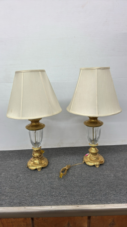 (2) Brass Based Table Lamps