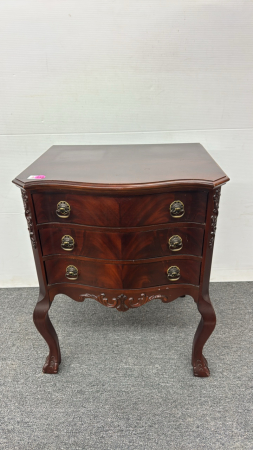 Chippendale Style 3 Drawer Mahognay Cutlery Chest