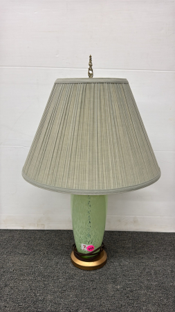 Frosted Green Table Lamp