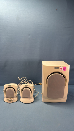 Large & 2 Small Computer Speakers