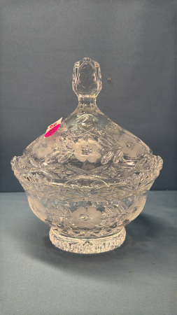 Heavy Glass Bowl with Lid