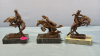 (3) Remington Figurines on Marble Bases - 2
