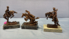 (3) Remington Figurines on Marble Bases - 5