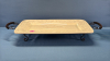 Ceramic 17in Microwavable Platter on Metal Stand - 2