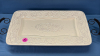 Ceramic 17in Microwavable Platter on Metal Stand - 3
