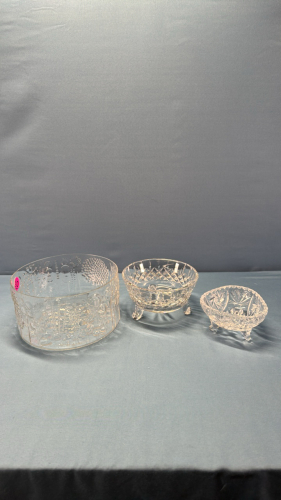 (3) Glass Bowls