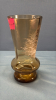 Mary Gregory Style Amber 6in Tall Vase - 2