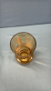 Mary Gregory Style Amber 6in Tall Vase - 4
