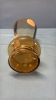 Mary Gregory Style Amber 6in Tall Vase - 5