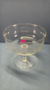 Etched Glass Crystal 7in Wide Pedestal Bowl