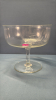 Etched Glass Crystal 7in Wide Pedestal Bowl - 4