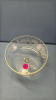 Etched Glass Crystal 7in Wide Pedestal Bowl - 5