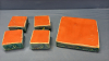Pottery Bowl w/4 Matching Square Serving Dishes - 4