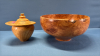 Turned Wooden Bowl & Turned Wooden Container - 2