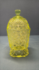 Vaseline Glass Footed Sugar Bowl