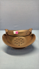 Pottery Flower Bowl with Underplate