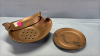 Pottery Flower Bowl with Underplate - 3