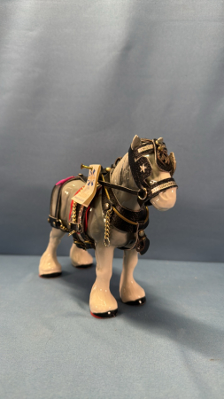 8in Long China Horse with Leather Harness
