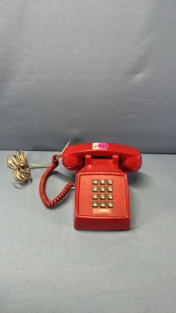 Red Push Button Phone