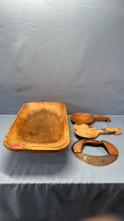 19in Long Wooden Butter Bowl