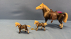 Plastic Horse with Cart & Plastic Saddle Horse - 6