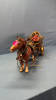 Plastic Horse with Cart & Plastic Saddle Horse - 10