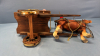 Plastic Horse with Cart & Plastic Saddle Horse - 15