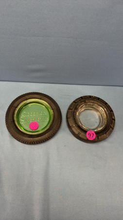 (2) Goodrich Rubber Tire Ash Trays