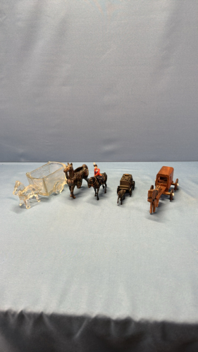 Tray of Small Horse Related Items
