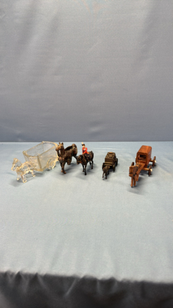 Tray of Small Horse Related Items